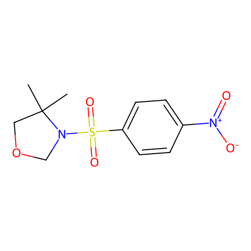 4,4-Dimethyl-3-[(4-nitrophenyl)sulfonyl]-1,3-oxazolane structure