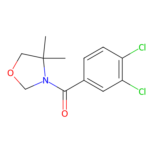 (3,4-Dichlorophenyl)(4,4-dimethyl-1,3-oxazolan-3-yl)methanone structure