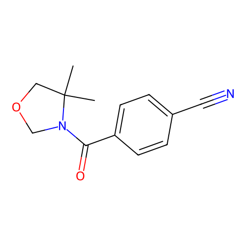4-(4,4-Dimethyl-1,3-oxazolidine-3-carbonyl)benzonitrile structure