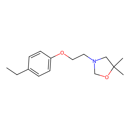 3-[2-(4-Ethylphenoxy)ethyl]-5,5-dimethyl-1,3-oxazolidine structure