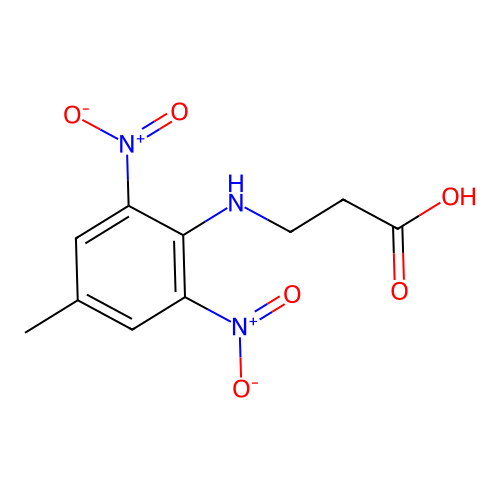 3-(4-Methyl-2,6-dinitroanilino)propanoic acid structure