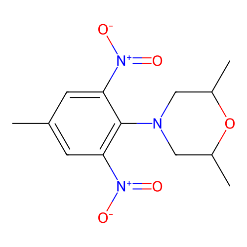 2,6-Dimethyl-4-(4-methyl-2,6-dinitrophenyl)morpholine structure