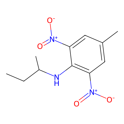 N-(sec-butyl)-4-methyl-2,6-dinitroaniline structure