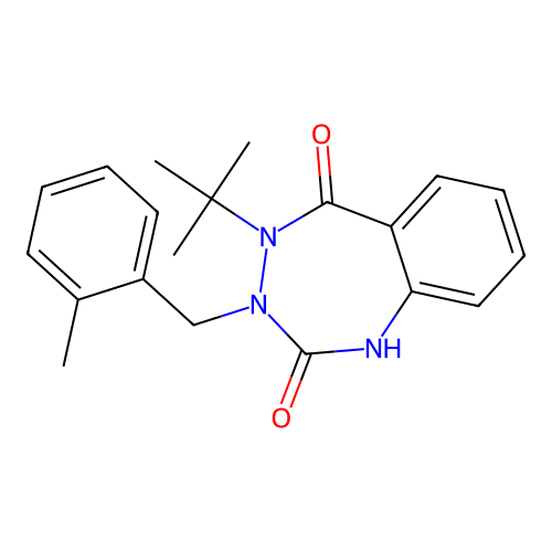 4-(tert-butyl)-3-(2-methylbenzyl)-3,4-dihydro-1H-1,3,4-benzotriazepine-2,5-dione structure