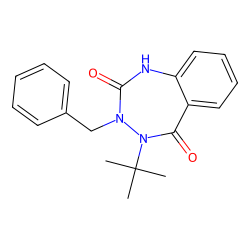 3-benzyl-4-(tert-butyl)-3,4-dihydro-1H-1,3,4-benzotriazepine-2,5-dione structure