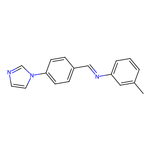 1-(4-imidazol-1-ylphenyl)-N-(3-methylphenyl)methanimine structure