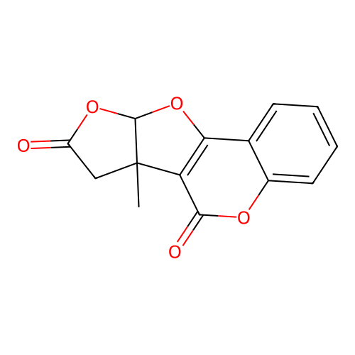 6b-methyl-6b,9a-dihydro-6H-furo[3',2':4,5]furo[3,2-c]chromene-6,8(7H)-dione structure