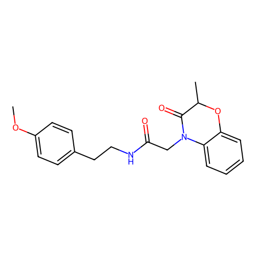 N-(4-methoxyphenethyl)-2-(2-methyl-3-oxo-2,3-dihydro-4H-1,4-benzoxazin-4-yl)acetamide structure