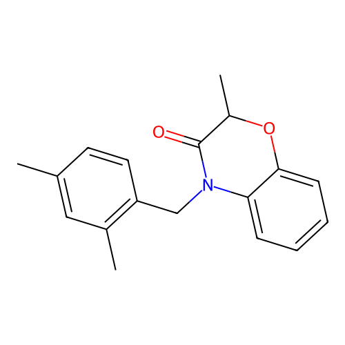 4-(2,4-dimethylbenzyl)-2-methyl-2H-1,4-benzoxazin-3(4H)-one structure