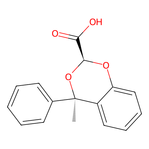 1,3-Benzodioxan-2-carboxylic acid, 4-methyl-4-phenyl-, (Z)- structure