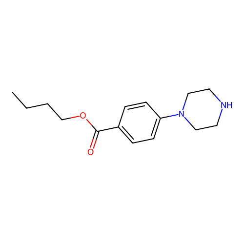Butyl 4-piperazin-1-ylbenzoate structure