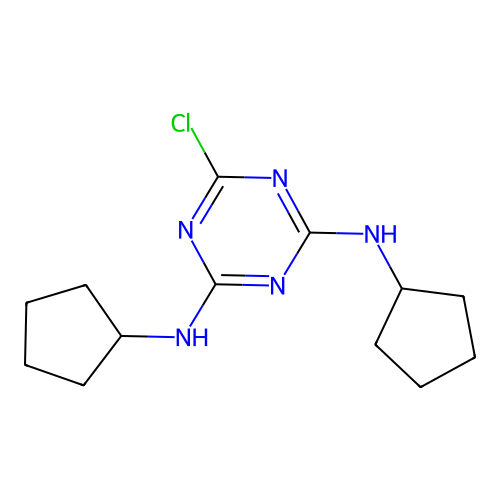 6-Chloro-n,n'-dicyclopentyl-1,3,5-triazine-2,4-diamine structure