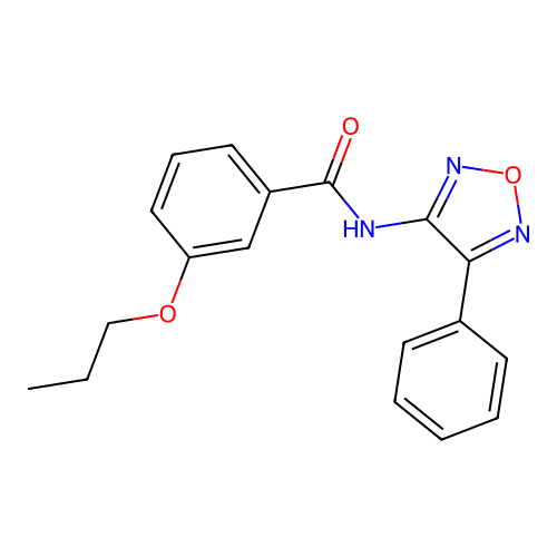 N-(4-phenyl-1,2,5-oxadiazol-3-yl)-3-propoxybenzamide structure