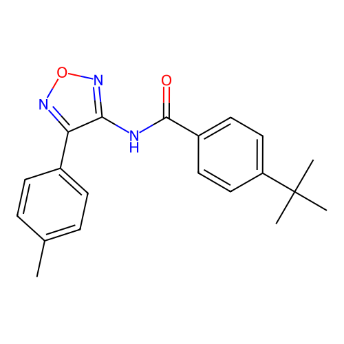 4-tert-butyl-N-[4-(4-methylphenyl)-1,2,5-oxadiazol-3-yl]benzamide structure