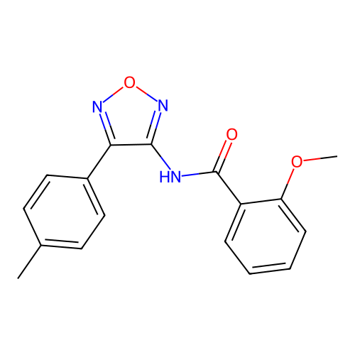 2-methoxy-N-[4-(4-methylphenyl)-1,2,5-oxadiazol-3-yl]benzamide structure