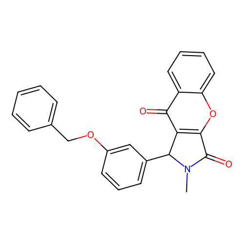 1-[3-(Benzyloxy)phenyl]-2-methyl-1,2-dihydrochromeno[2,3-c]pyrrole-3,9-dione structure