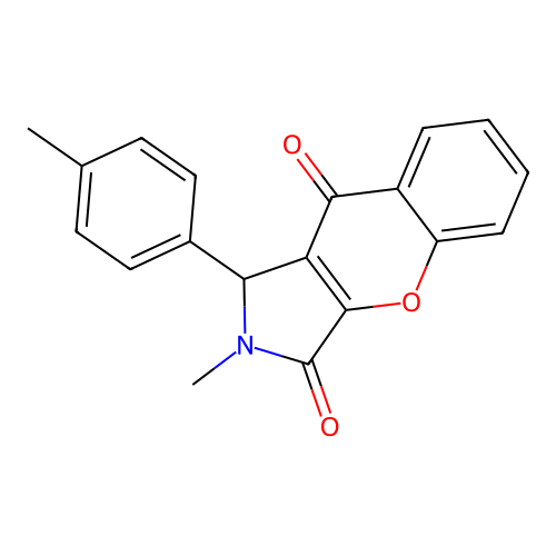 2-Methyl-1-(4-methylphenyl)-1,2-dihydrochromeno[2,3-c]pyrrole-3,9-dione structure