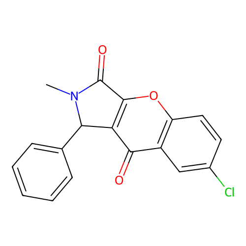 7-Chloro-2-methyl-1-phenyl-1,2-dihydrochromeno[2,3-c]pyrrole-3,9-dione structure