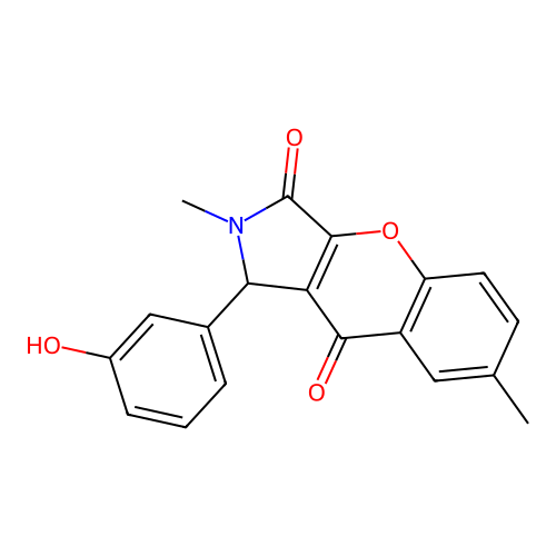 1-(3-Hydroxyphenyl)-2,7-dimethyl-1,2-dihydrochromeno[2,3-c]pyrrole-3,9-dione structure