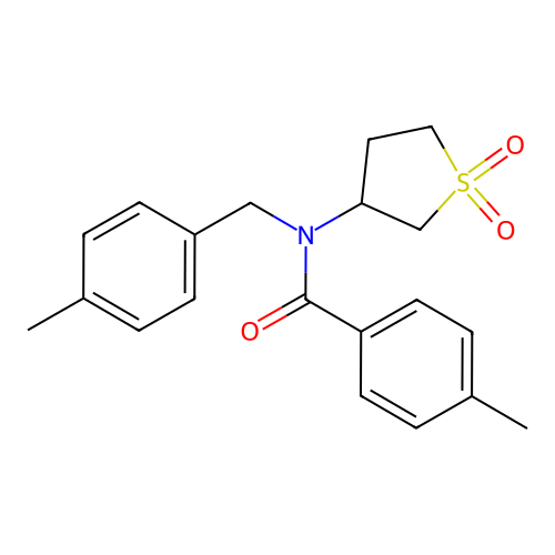 N-(1,1-dioxidotetrahydrothiophen-3-yl)-4-methyl-N-(4-methylbenzyl)benzamide structure