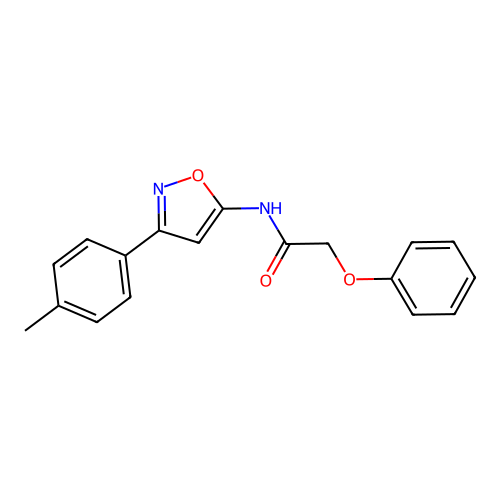 N-[3-(4-methylphenyl)-1,2-oxazol-5-yl]-2-phenoxyacetamide structure