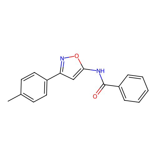 N-[3-(4-methylphenyl)-1,2-oxazol-5-yl]benzamide structure