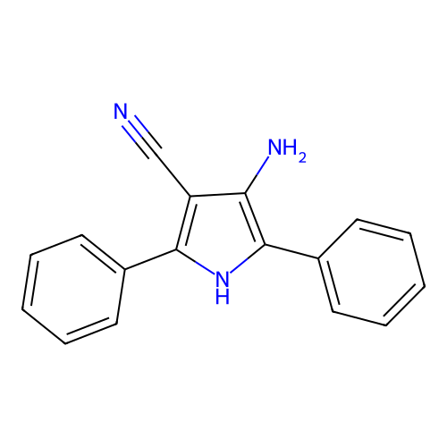 1H-Pyrrole-3-carbonitrile, 4-amino-2,5-diphenyl- structure