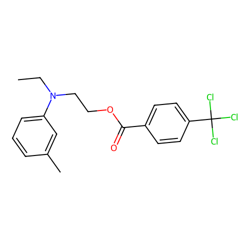 2-[Ethyl(3-methylphenyl)amino]ethyl 4-(trichloromethyl)benzoate structure