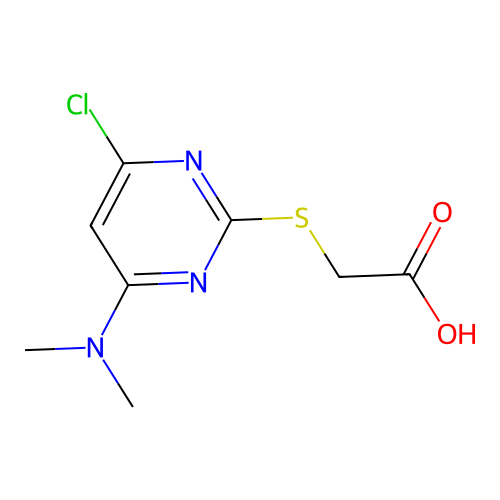 Acetic acid, [[4-chloro-6-(dimethylamino)-2-pyrimidinyl]thio]- structure