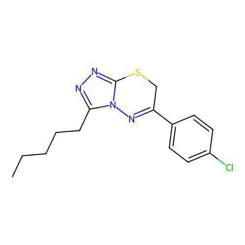 6-(4-Chloro-phenyl)-3-pentyl-7H-(1,2,4)triazolo(3,4-b)(1,3,4)thiadiazine structure