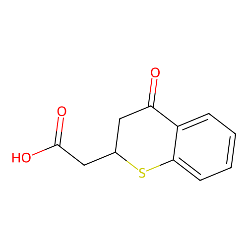 2H-1-Benzothiopyran-2-acetic acid, 3,4-dihydro-4-oxo- structure