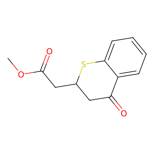 2H-1-Benzothiopyran-2-acetic acid, 3,4-dihydro-4-oxo-, methyl ester structure