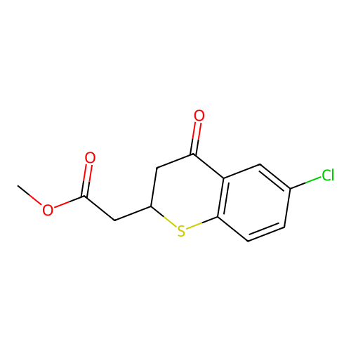 2H-1-Benzothiopyran-2-acetic acid, 3,4-dihydro-6-chloro-4-oxo-, methyl ester structure