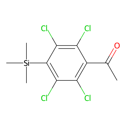 2',3',5',6'-Tetrachloro-4'-(trimethylsilyl)acetophenone structure