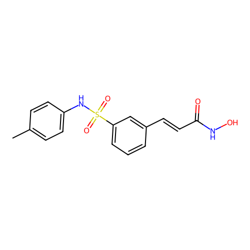 (2E)-N-hydroxy-3-{3-[(4-methylphenyl)sulfamoyl]phenyl}prop-2-enamide structure