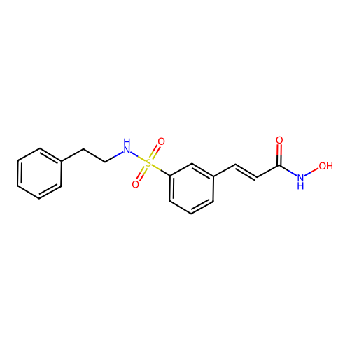 N-Hydroxy-3-(3-(phenethylsulfamoyl)phenyl)acrylamide structure