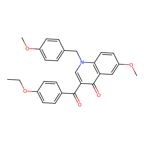 3-(4-Ethoxybenzoyl)-6-methoxy-1-[(4-methoxyphenyl)methyl]quinolin-4-one structure