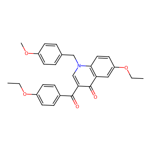 6-Ethoxy-3-(4-ethoxybenzoyl)-1-[(4-methoxyphenyl)methyl]quinolin-4-one structure