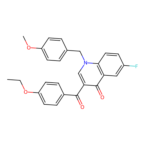 3-(4-Ethoxybenzoyl)-6-fluoro-1-[(4-methoxyphenyl)methyl]quinolin-4-one structure