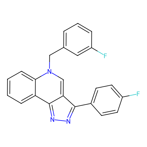 3-(4-Fluorophenyl)-5-[(3-fluorophenyl)methyl]pyrazolo[4,3-c]quinoline structure