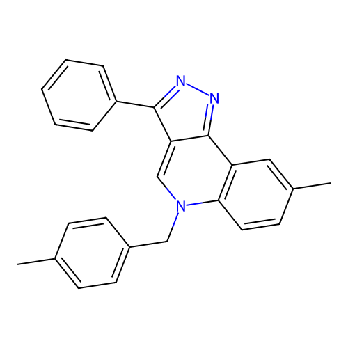 8-Methyl-5-[(4-methylphenyl)methyl]-3-phenylpyrazolo[4,3-c]quinoline structure