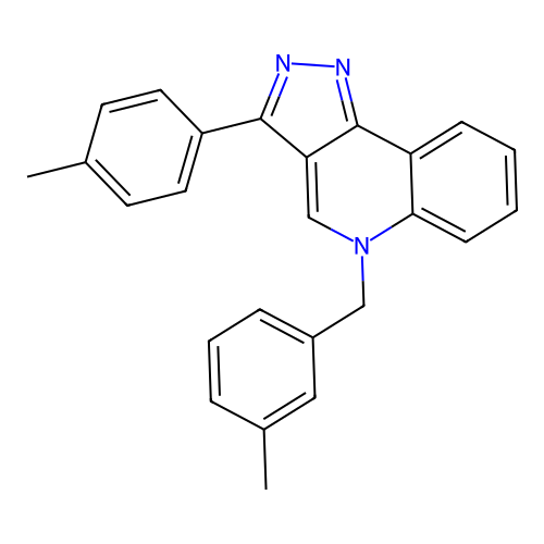 5-(3-methylbenzyl)-3-(p-tolyl)-5H-pyrazolo[4,3-c]quinoline structure