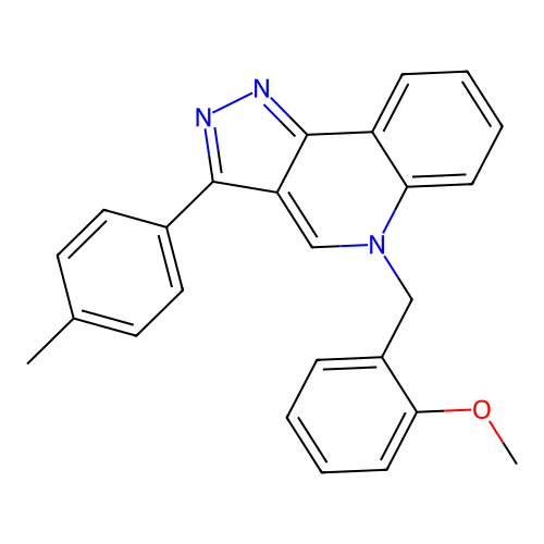 5-(2-methoxybenzyl)-3-(p-tolyl)-5H-pyrazolo[4,3-c]quinoline structure
