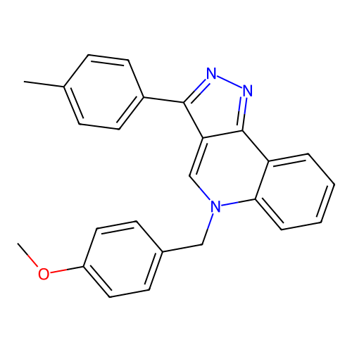 5-(4-methoxybenzyl)-3-(p-tolyl)-5H-pyrazolo[4,3-c]quinoline structure