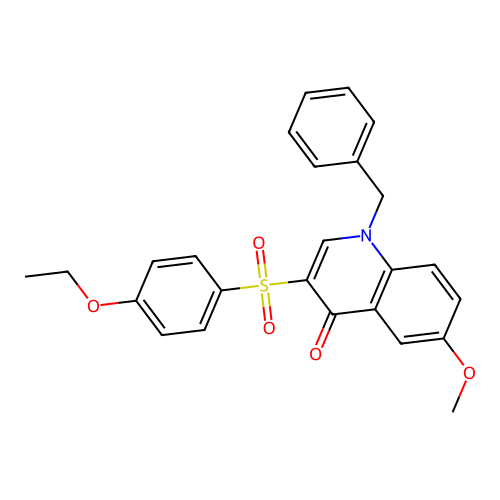1-Benzyl-3-(4-ethoxybenzenesulfonyl)-6-methoxy-1,4-dihydroquinolin-4-one structure