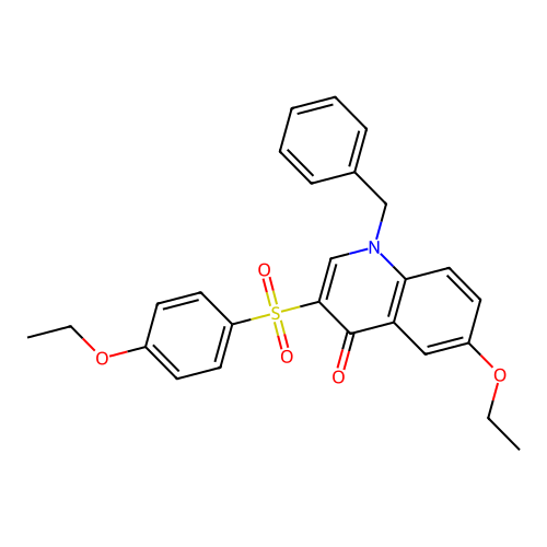 1-Benzyl-6-ethoxy-3-(4-ethoxyphenyl)sulfonylquinolin-4-one structure