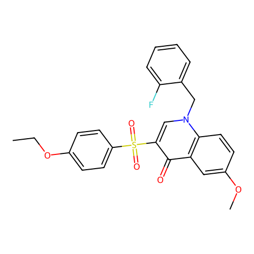 3-(4-Ethoxyphenyl)sulfonyl-1-[(2-fluorophenyl)methyl]-6-methoxyquinolin-4-one structure