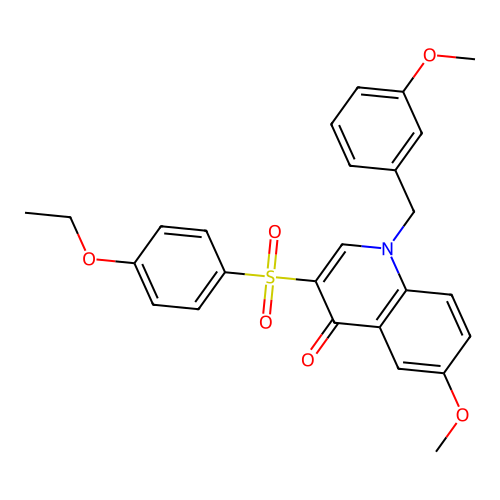 3-(4-ethoxybenzenesulfonyl)-6-methoxy-1-[(3-methoxyphenyl)methyl]-1,4-dihydroquinolin-4-one structure