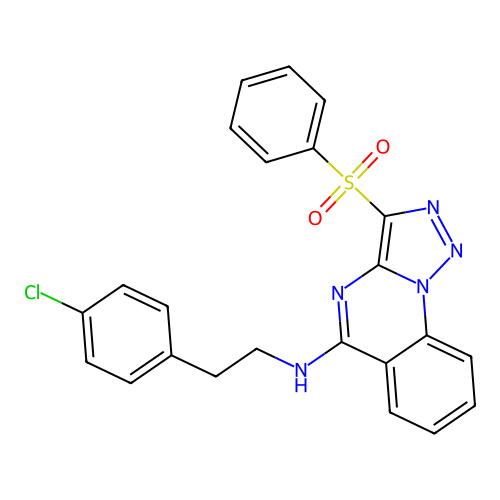3-(benzenesulfonyl)-N-[2-(4-chlorophenyl)ethyl]triazolo[1,5-a]quinazolin-5-amine structure