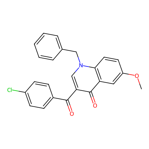 1-Benzyl-3-(4-chlorobenzoyl)-6-methoxyquinolin-4-one structure